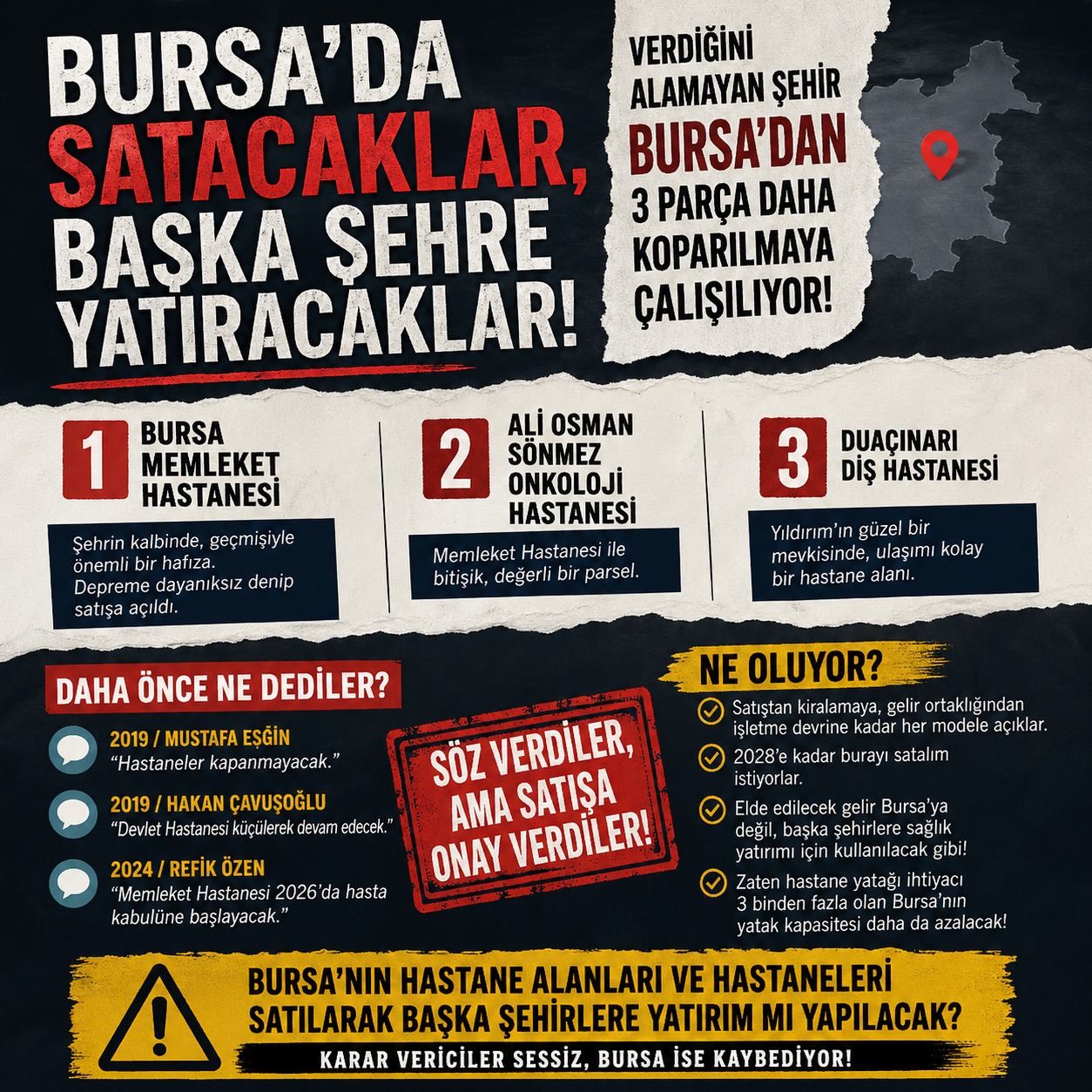 Bursa’da satacaklar, başka şehre yatıracaklar!